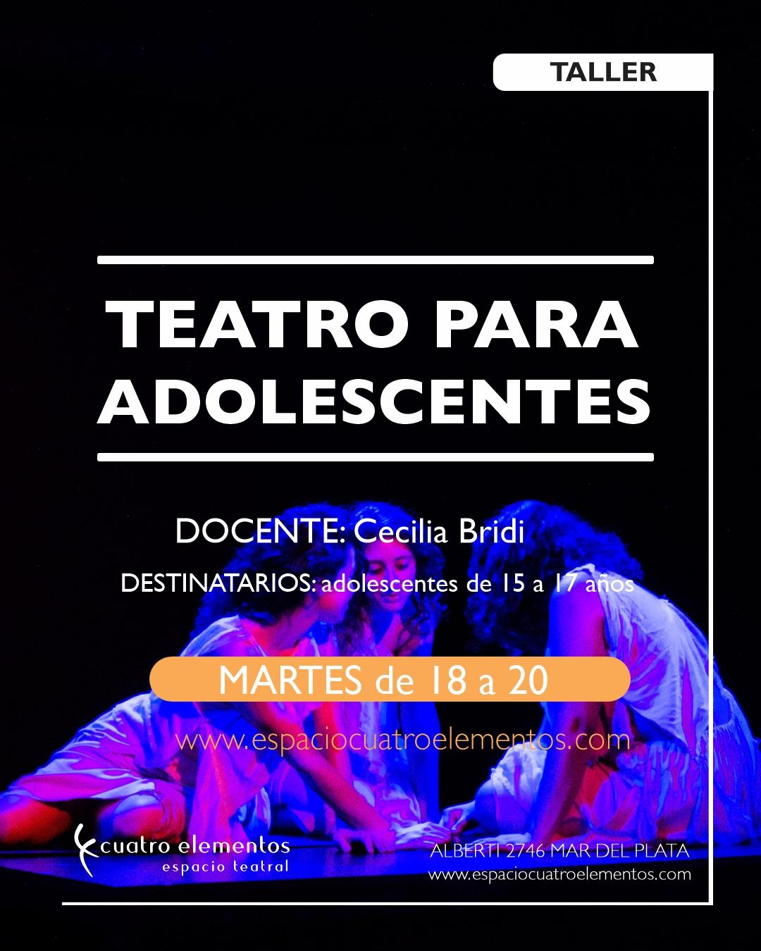 TALLER DE TEATRO PARA ADOLESCENTES 