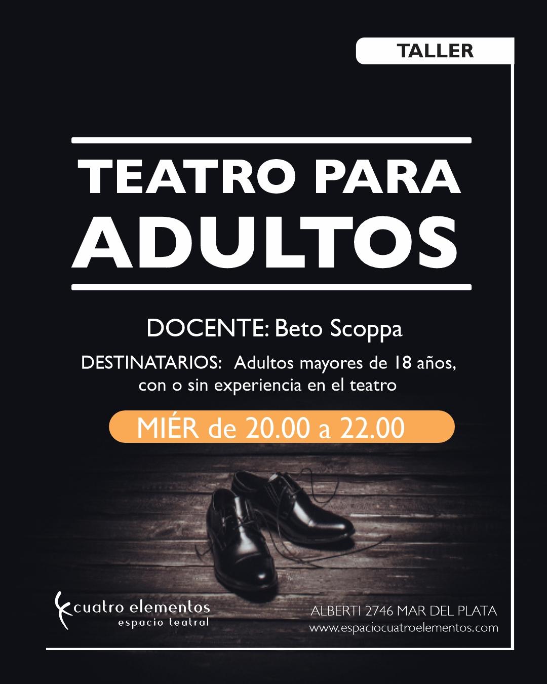 TALLER DE TEATRO PARA ADULTOS 