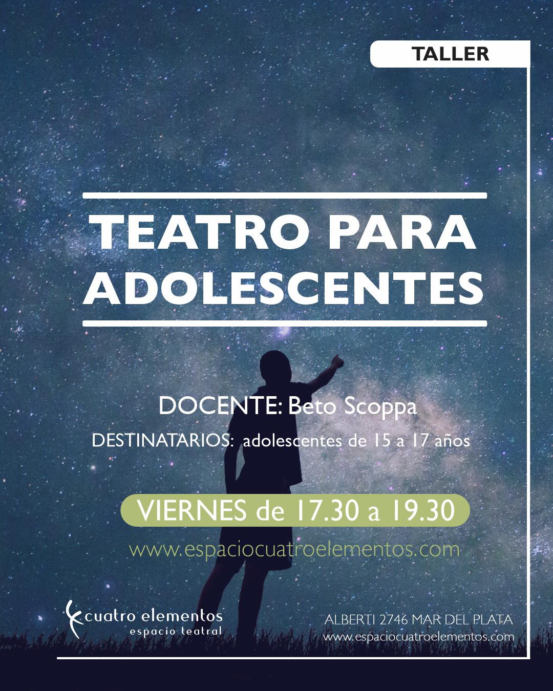 TALLER DE TEATRO PARA ADOLESCENTES