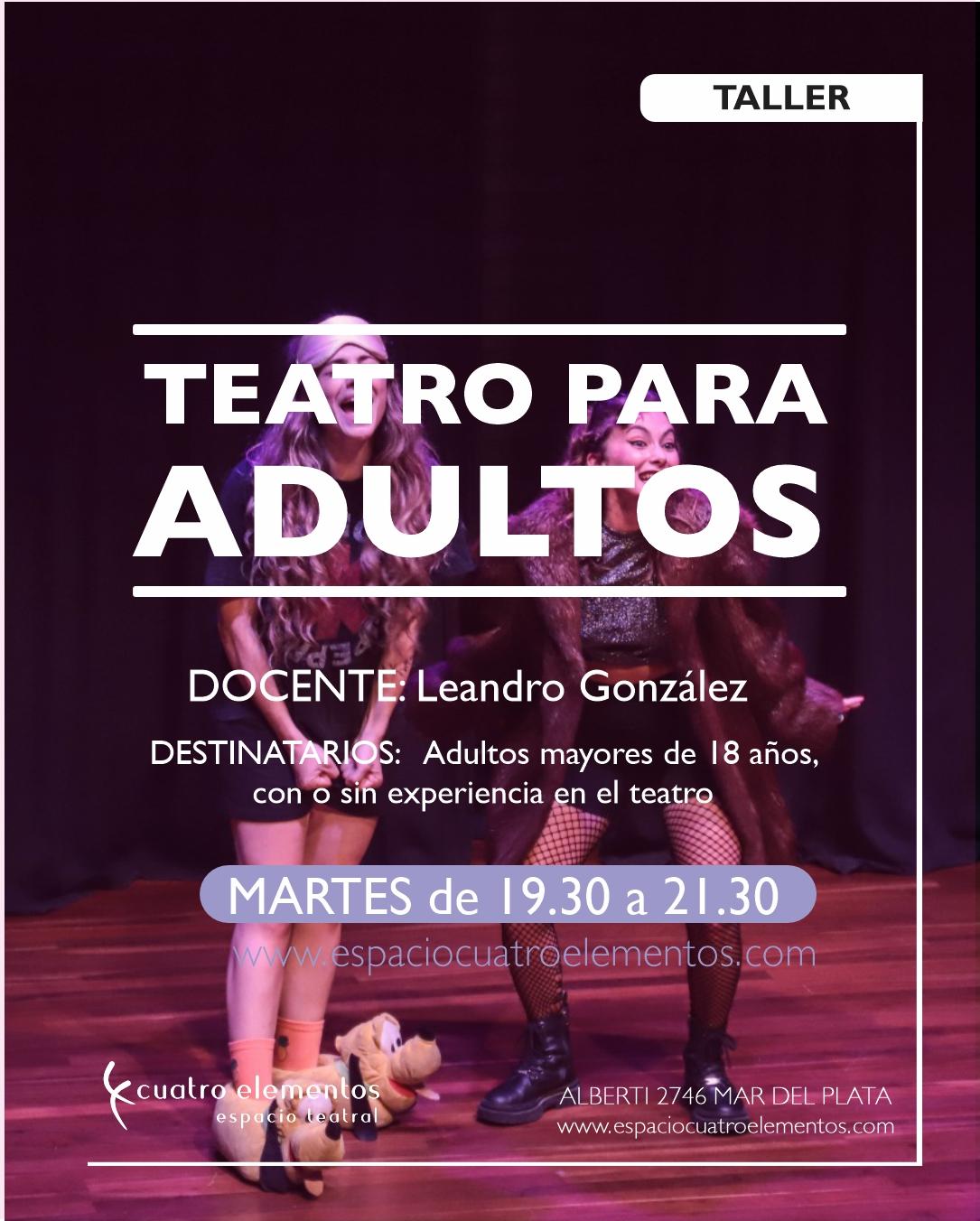 TALLER DE TEATRO PARA ADULTOS